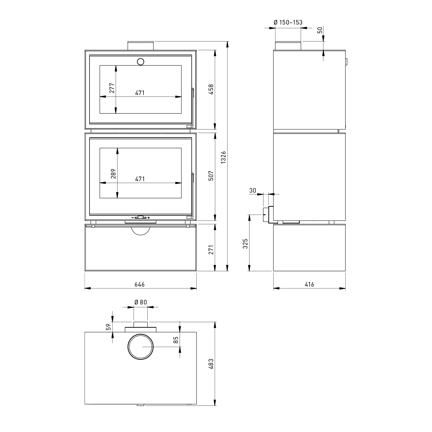 Kunst Stoves Yucca Kaminofen – Bild 6