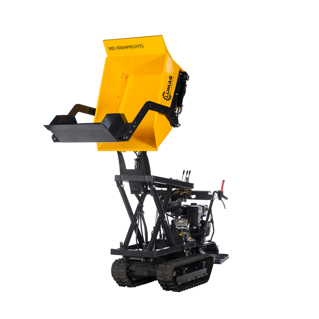 LUMAG MD500HPROHTS Minidumper Hochkipper mit Frontkippmulde und Selbstladeschaufel 500 kg Zuladung